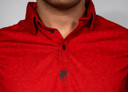 Mexi Doodle Red Polo
