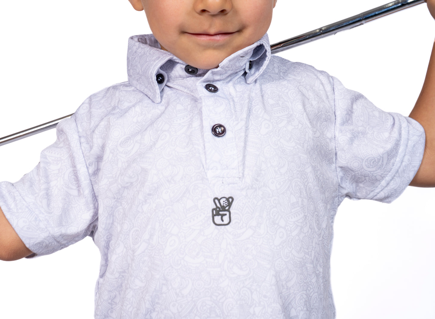 Mexi Doodle White Jr Polo