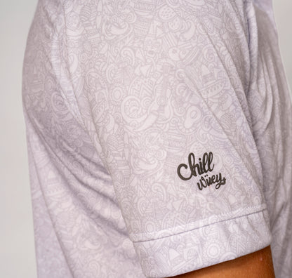 Mexi Doodle White Polo